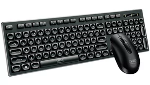 Zestaw Klawiatura Mysz-Ka Bezprzewodowa Czarna 2,4Ghz Xo Kb02 - Zestawy myszka + klawiatura - miniaturka - grafika 1