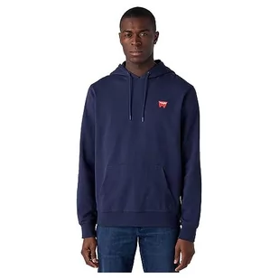 Wrangler Męska bluza z kapturem Sign Off, Prawdziwa marynarka wojenna, 4XL - Bluzy męskie - miniaturka - grafika 1
