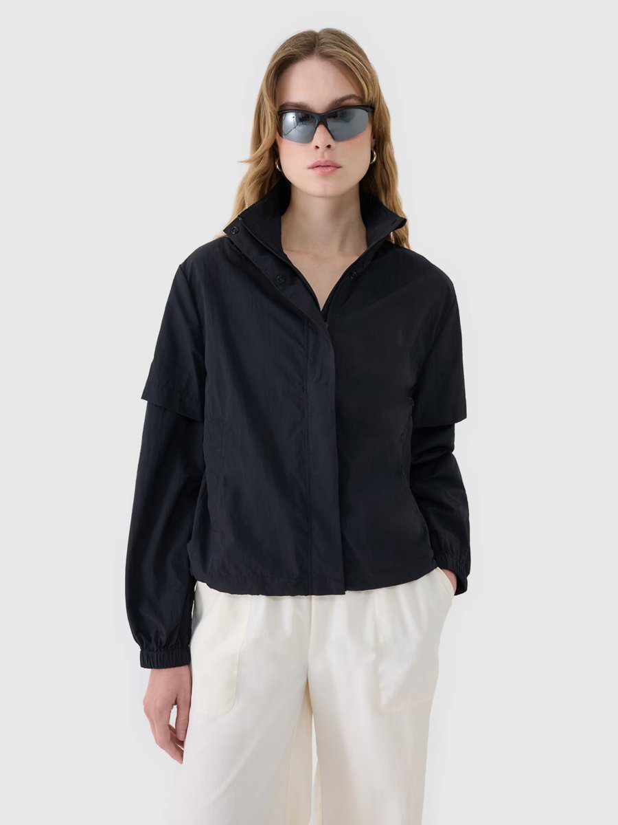 4F Kurtka damska przejściowa 4FWSS25TJACF190-20S Czarny Roz. XS