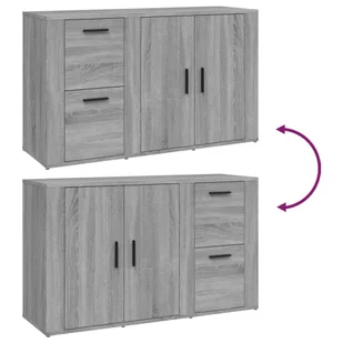 Lumarko Szafka, szary dąb sonoma 100x33x59,5 cm materiał drewnopochodny - Szafki do salonu - miniaturka - grafika 10