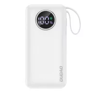 Powerbanki - Dudao K15sW powerbank 10000mAh USB-A / USB-C 22.5W z wbudowanym kablem Lightning oraz USB-C biały  - miniaturka - grafika 1