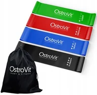 Gumy, taśmy, ekspandery - OstroVit Gumy oporowe treningowe zestaw 4szt+worek - miniaturka - grafika 1