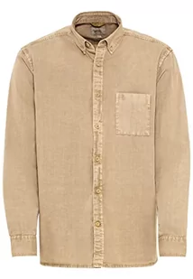 camel active Męska koszula 409110/1S00, piaskowa, XXL, Sand, XXL - Koszule męskie - miniaturka - grafika 1
