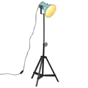 Lampy stojące - vidaXL Lampa stojąca, 25 W, postarzany niebieski, 35x35x65/95 cm, E27 - miniaturka - grafika 1