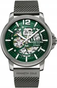 Zegarki męskie - Zegarek męski KENNETH COLE KCWGL2220504 zielony klasyczny skeleton - miniaturka - grafika 1