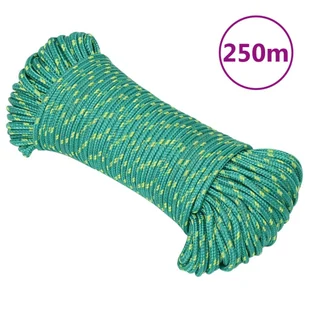 vidaXL Linka żeglarska, zielona, 5 mm, 250 m, polipropylen - Żeglarstwo - miniaturka - grafika 1