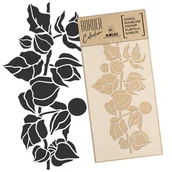 Scrapbooking - Szablon malarski border – bordiura // MIECHUNKA CHIŃSKA // 21x45cm - miniaturka - grafika 1