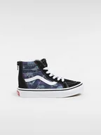 Buty dla dziewczynek - Vans Skórzane sneakersy "SK8-Hi Zip" w kolorze czarnym ze wzorem - miniaturka - grafika 1