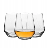 Szklanki - Szklanki Splendour Lumi Krosno 3 szt 400 ml do Napojów Whisky Ryflowane Optyk - miniaturka - grafika 1