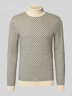 Swetry męskie - Sweter z dzianiny z golfem - miniaturka - grafika 1