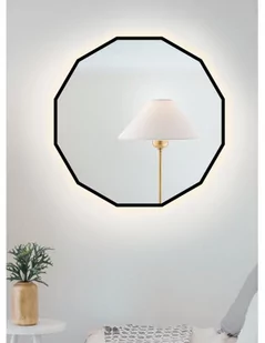 Lustro wielokątne w ramie czarnej MDF - WIELO LED - kolor ramy do wyboru, Dostępne wymiary: Średnica 150cm - Lustra Lustro wielokątne w ramie czarnej MDF - WIELO LED - kolor ramy do wyboru, Dostępne wymiary: Średnica 150cm - Lustra - miniaturka - grafika 1