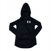 Bluzy dla dziewczynek - Under Armour Bluza Dziecięca S Czarna Hoodie Sportowa Logo - miniaturka - grafika 1