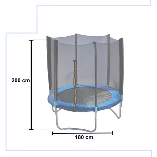 Trampolina ogrodowa dla dzieci siatka 180x200cm - Trampoliny - miniaturka - grafika 4