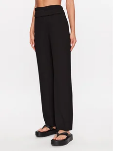YAS Spodnie materiałowe 26028051 Czarny Regular Fit - Spodnie damskie - miniaturka - grafika 1