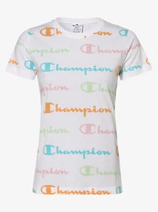 Champion - T-shirt damski, biały|wielokolorowy - Koszulki i topy damskie - miniaturka - grafika 1