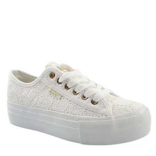 Lee Cooper LCW-25-31-3438L trampki damskie koronkowe białe - Trampki damskie - miniaturka - grafika 1