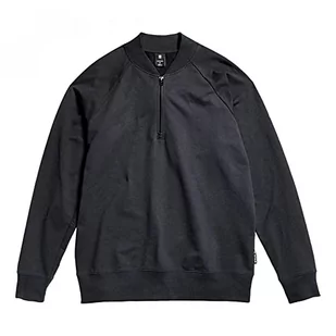 G-STAR RAW Męski t-shirt z zamkiem błyskawicznym Men's Bombeweeter Half Zip, czarny (Caviar D136-D301), XL - Koszulki męskie - miniaturka - grafika 1