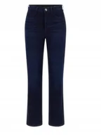 Spodnie damskie - Guess Granatowe Jeansy Rurki Długie Wysoki Stan Miejskie 24/32 Kwb - miniaturka - grafika 1