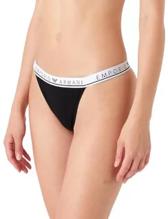 Majtki damskie - Emporio Armani Damskie majtki typu stringi (2 sztuki), czarny, M - grafika 1