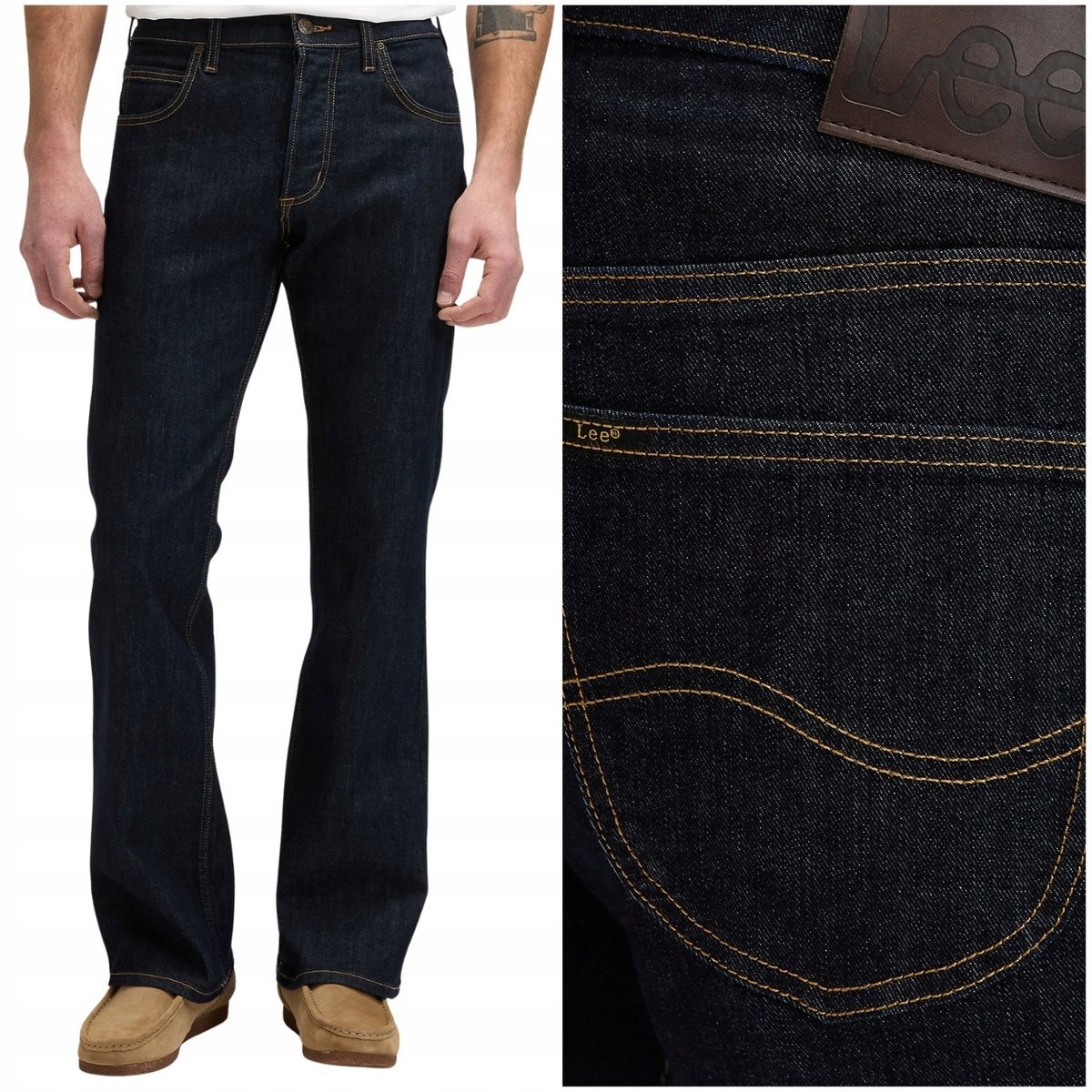 Lee Denver bootcut Rinse klasyczne rozszerzane spodnie jeansowe W33 L30