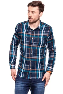 Wrangler, Koszula męska, Ls 1Pkt Shirt Navy W5953T835, rozmiar S - Koszule męskie - miniaturka - grafika 1