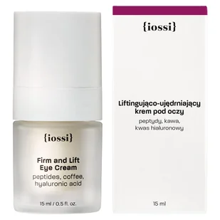 Iossi Firm and Lift Eye Cream, liftingująco-ujędrniający krem pod oczy, peptydy, kawa i kwas hialuronowy, 15 ml - Kosmetyki pod oczy - miniaturka - grafika 1