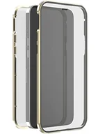 Etui i futerały do telefonów - White Diamonds - Etui 360 stopni szkło Case pasuje do Apple iPhone 13 Pro Max I etui na telefon komórkowy, przezroczyste, zamknięcie magnetyczne (przezroczyste ze złotą ramką) - miniaturka - grafika 1