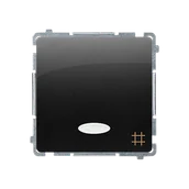 Wyłączniki światła i elektryczne - Wyłącznik krzyżowy BASIC z podśw. LED - czarny mat - miniaturka - grafika 1