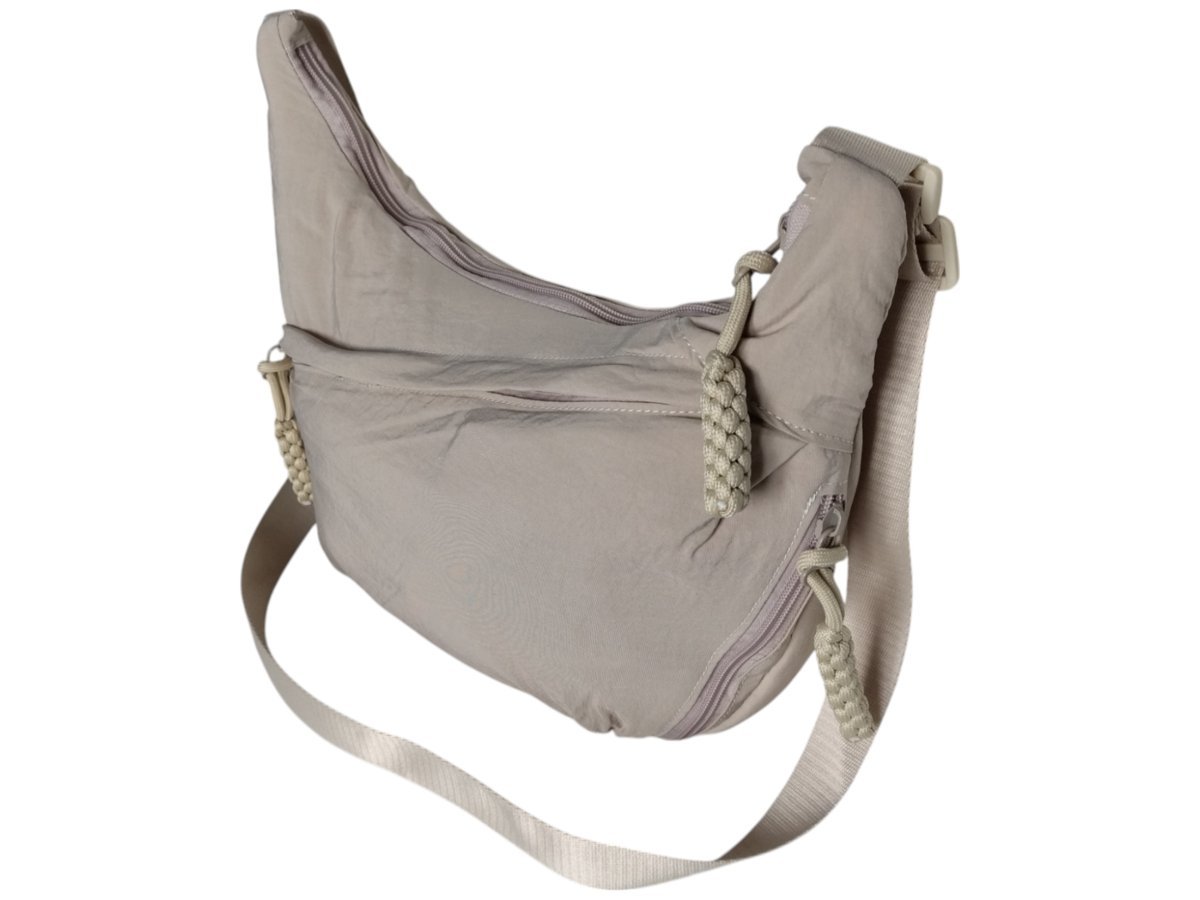 Torebka Damska, Modna Mała Listonoszka Na Ramie, Beżowa Torba Z Tkaniny