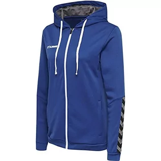 Bluzy damskie - Hummel Hummel damska bluza z kapturem HmlAuthentic Poly Zip Hoodie Woman niebieski niebieski (True Blue) X-L 204939-7045-XL - grafika 1