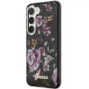 Etui Guess GUHCS23MHCFWSK do Samsung Galaxy S23+ Plus S916 czarny/black hardcase Flower Collection - Etui i futerały do telefonów - miniaturka - grafika 2