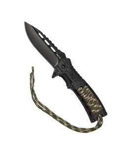 Mil-Tec Paracord z krzesiwem - Camo - Noże - miniaturka - grafika 1