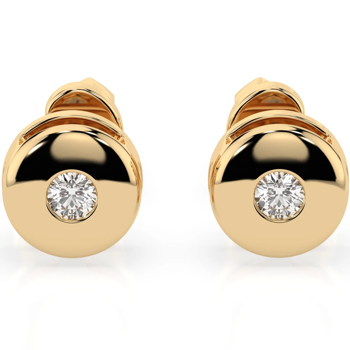 KOLCZYKI SREBRNE SREBRO 925 Z DIAMENTEM BRYLANTEM 0,08 CT LAB ESSYA