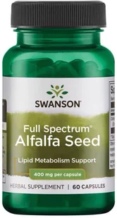 SWANSON Health Products Full Spectrum Alfaalfa 400 mg 60 kaps - Suplementy naturalne - miniaturka - grafika 2
