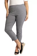 Spodnie damskie - Ulla Popken Spodnie damskie, srebrno-szary melanż, 54 - miniaturka - grafika 1