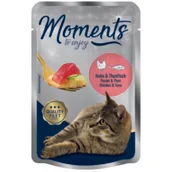Mokra karma dla kotów - MOMENTS Adult Kurczak i tuńczyk 24x70 g - miniaturka - grafika 1
