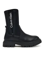 Buty dla chłopców - Calvin Klein Botki Chelsea Boot V3A5-83123-1464 D Czarny - miniaturka - grafika 1