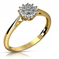 Obrączki ślubne - Złoty Pierścionek Zaręczynowy 585 14k Cyrkonia R17 - miniaturka - grafika 1