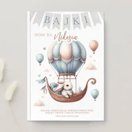 Książki edukacyjne - Książeczka Moje Bajki Prezent dla dziecka Królik w balonie z imieniem 215str - miniaturka - grafika 1