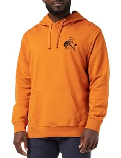 Wrangler Męska bluza z kapturem z logo, grantowy, XL - Bluzy męskie - miniaturka - grafika 1