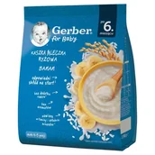 Kaszki dla dzieci - Gerber Kaszka mleczna ryżowa banan po 6. miesiącu 160 g - miniaturka - grafika 1