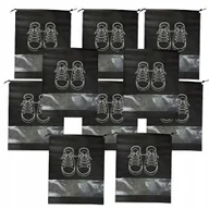 Pokrowce na ubrania - 10 Pokrowiec torba do przechowymania butów worek krawatami 45x34 czarny - miniaturka - grafika 1