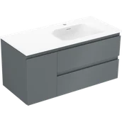 Szafki łazienkowe - Mexen Orio szafka łazienkowa 100 cm z umywalką Vela prawą, 2S, 1D, grafit mat/biała mat - 91A13-10047-3-BBFFF66-W23P01 - miniaturka - grafika 1