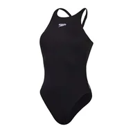 Stroje kąpielowe - Speedo Damski strój kąpielowy End+ V Back (dłuższe ciało) Sportowy krój Swim Fitness, Czarny, 40/16 - miniaturka - grafika 1