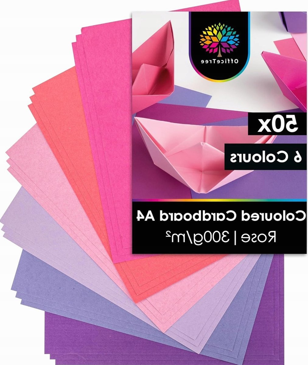 KARTON 50 ARKUSZY A4 300G RÓŻOWY PAPIER KREATYWNY DO MAJSTERKOWANIA