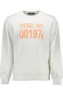 Bluzy męskie - BLUZA MĘSKA DIESEL Z ROZPINANYM NA ZAMEK BIAŁY - miniaturka - grafika 1