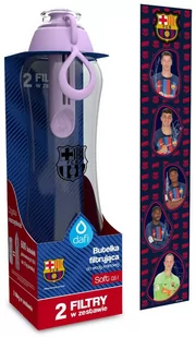Butelka filtrująca Dafi SOFT FC Barcelona 0,5 l jagodowa z 2 filtrami - Butelki filtrujące - miniaturka - grafika 1