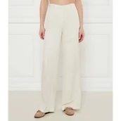 Spodnie damskie - Tommy Hilfiger Spodnie | flare fit | z dodatkiem lnu - miniaturka - grafika 1