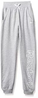 Spodnie i spodenki dla dziewczynek - Reebok Reebok Spodnie dziewczęce Pantalon Big Intl Outline szary szary (Light Heather Grey) jeden rozmiar 3729 - grafika 1