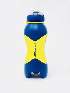 Butelka silikonowa bidon sportowy AquaSpray żółta ze spryskiwaczem 600ml - Shakery i bidony sportowe - miniaturka - grafika 1